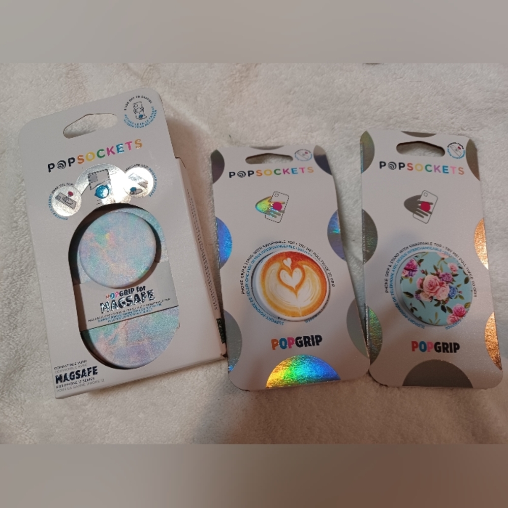 Popsocket collapsible phone stand lots of 3